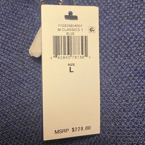 NWT Polo by Ralph Lauren Logo-Embroidered Merino Wool Half-Zip Sweater Size L - Picture 5 of 6